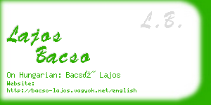 lajos bacso business card